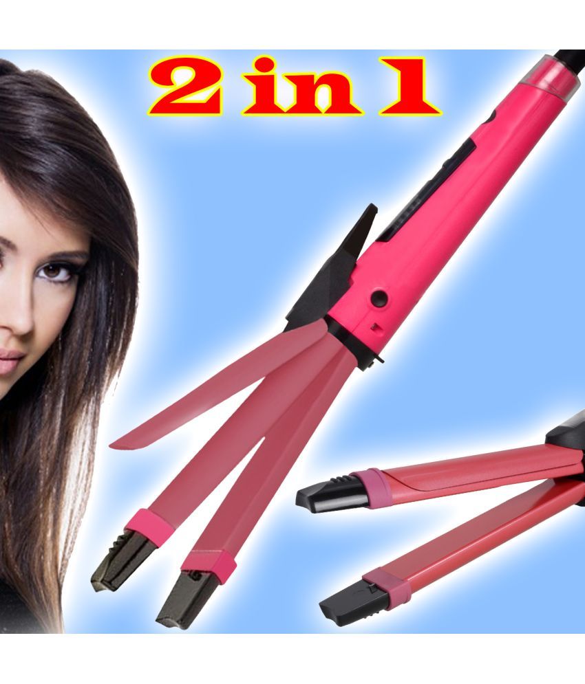     			JMALL Temperature Control Pink Hair Straightener