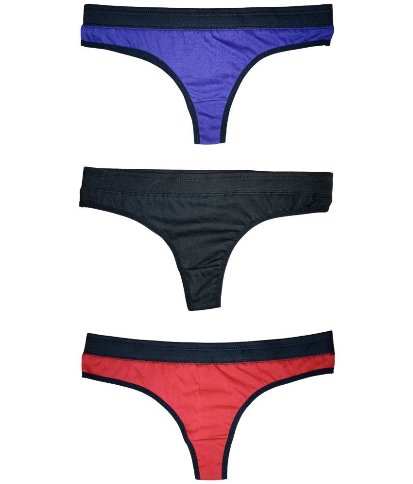     			Louis Craft Pack of 3 Cotton Lycra Bikini For Women ( Multicolor3 )