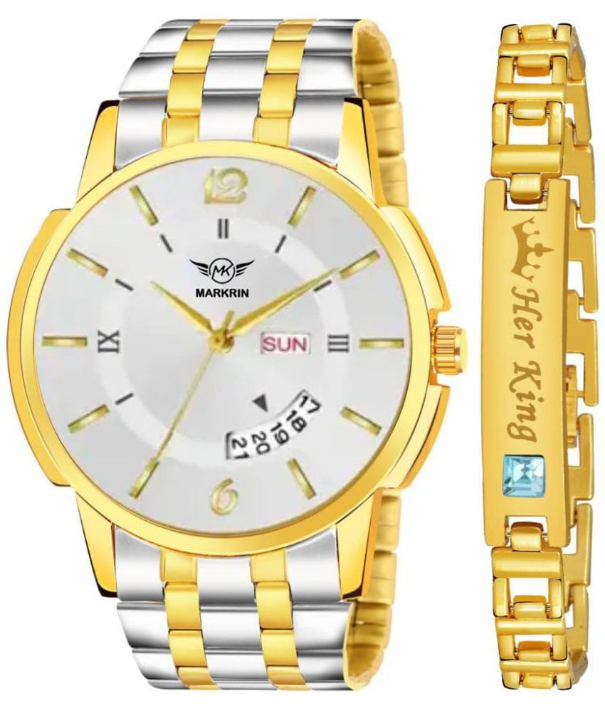     			MARKRIN Gold Stainless Steel Analog Men's Watch