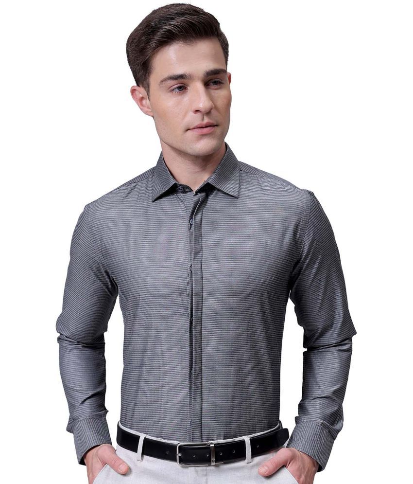     			The Indian Garage Co. Poly Cotton Slim Fit Full Sleeves Men's Formal Shirt - Black ( Pack of 1 )