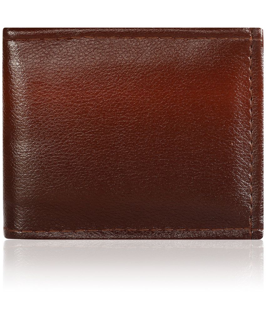     			howdy Faux Leather Solid Men's Two Fold Wallet With 6 Slots For Card ( Brown , Pack of 1 )