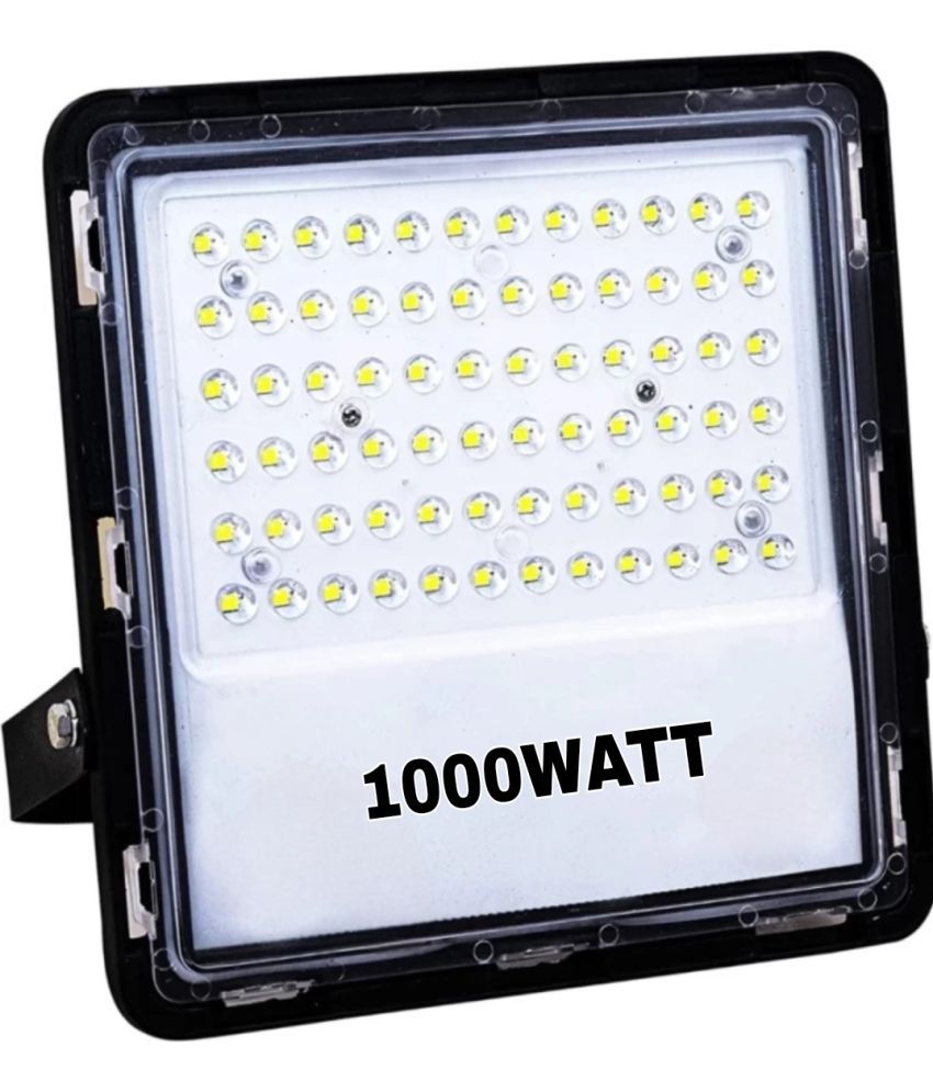     			1000 watt LED Flood Light| Cool White 6500K Color Temperature LED Lamp| IP66 Waterproof Surge Protection Focus Light for Factory, Garage, Parking, Garden, Playground & Shop - (Pack of 1)