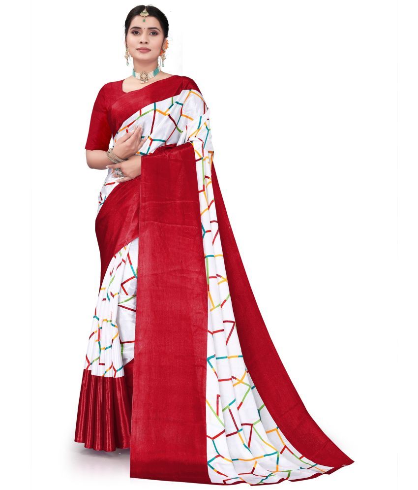     			Ambe Creation Crepe Printed Saree With Blouse Piece ( Maroon , Pack of 1 )