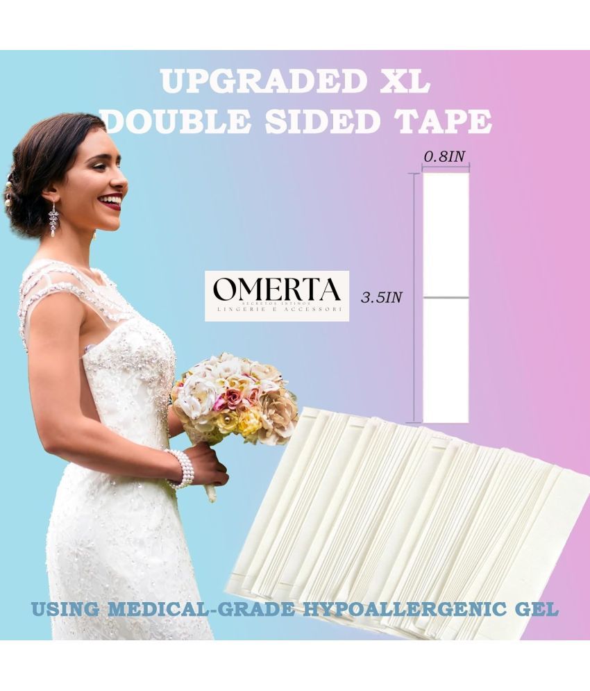     			Omerta Best Quality Cheapest Lingerie Accessories Double Side Invisible Fashion Body Tape with Skin Friendly Adhesive for Low Neck Line Clothes & Dresses - 108 Pcs