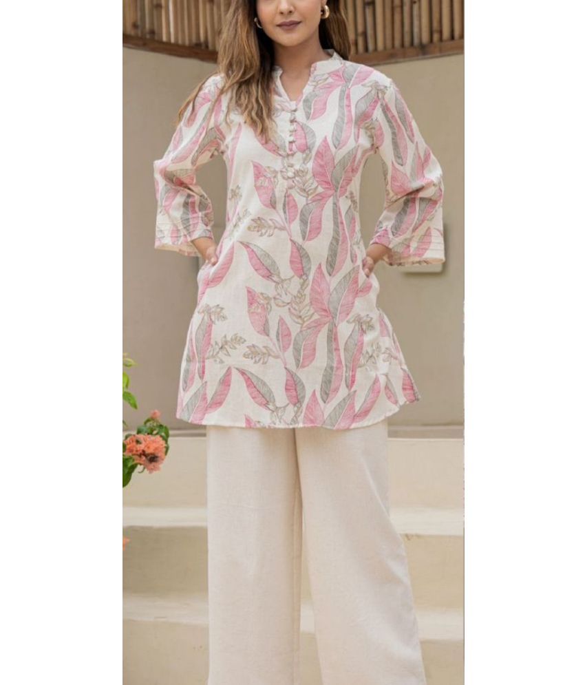     			keshav fashion Pink Printed Palazzo Top Set