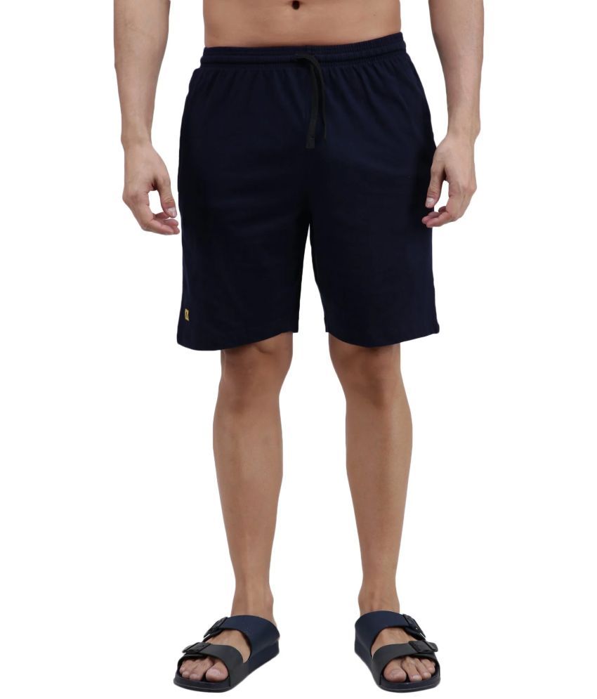     			Amul comfy Dark Blue Cotton Men's Shorts ( Pack of 1 )