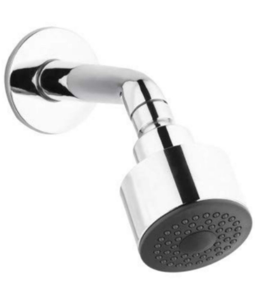     			BATHBLISS 3" Black Silver Shower with 7" SS Arm Plastic (ABS) Overhead Shower