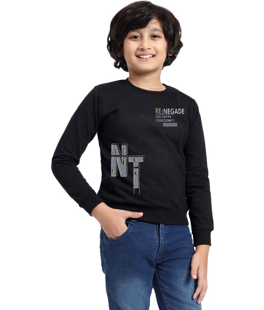     			Hiflyers Pack of 1 Boys Cotton Blend Sweatshirt ( Black )