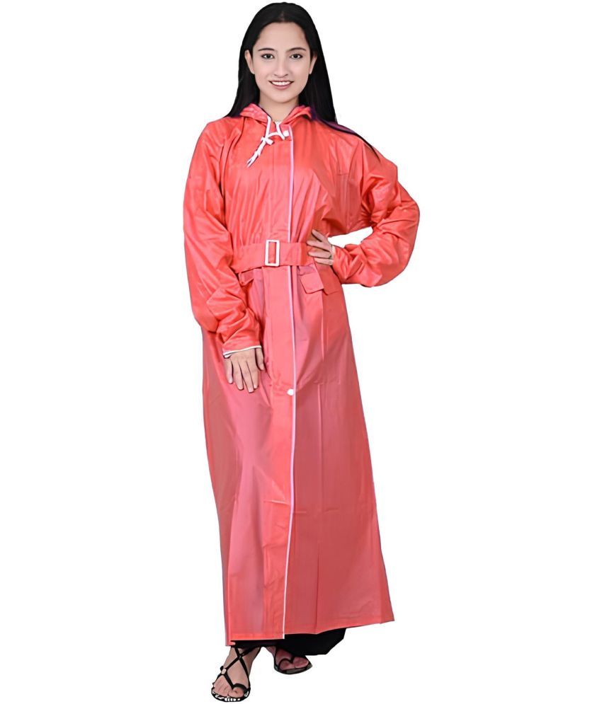     			Reoutlook PVC Long Raincoat - Red