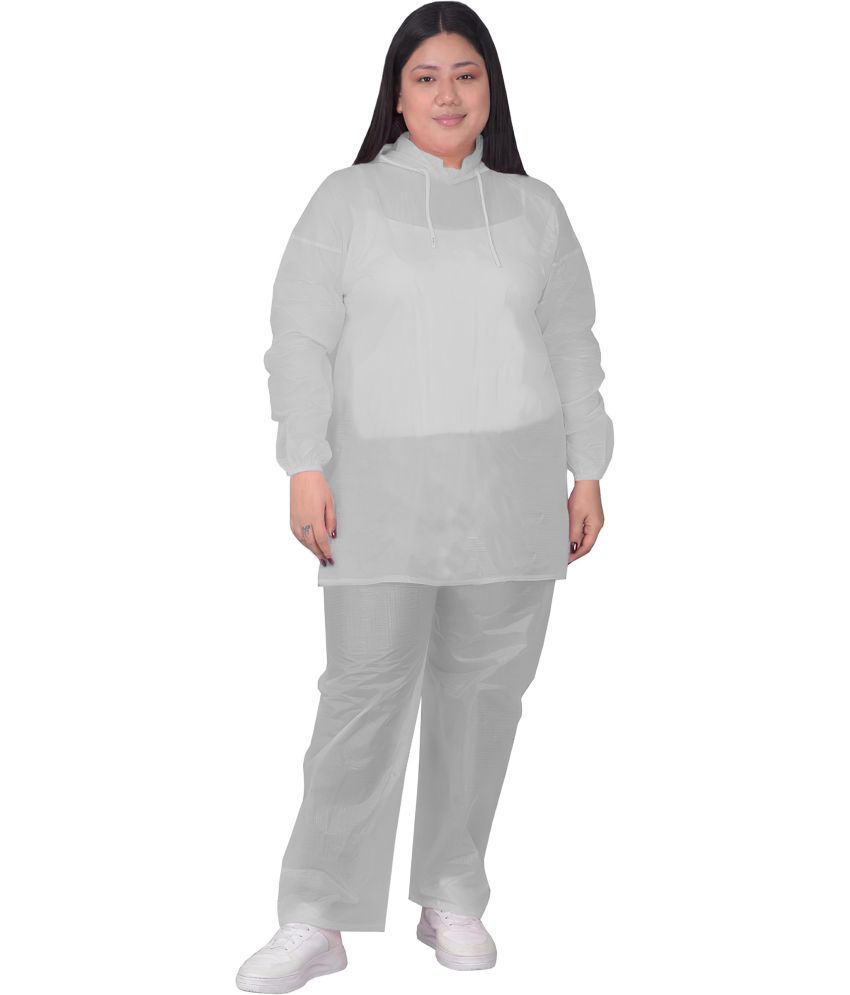     			Reoutlook PVC Raincoat Set - White