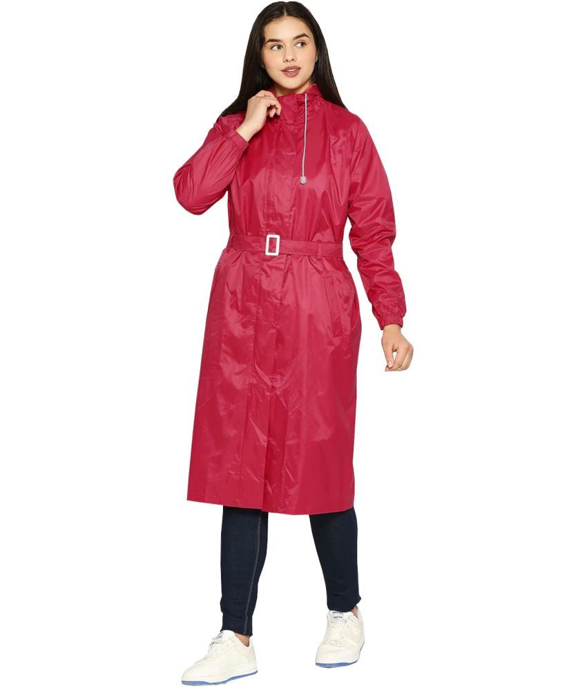     			Reoutlook Polyester Long Raincoat - Red