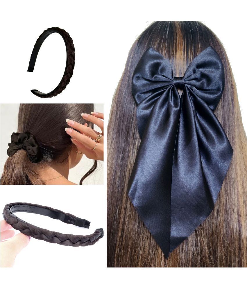     			Rhosyn Black Women's Hair Accessory Set ( Pack of 4 )