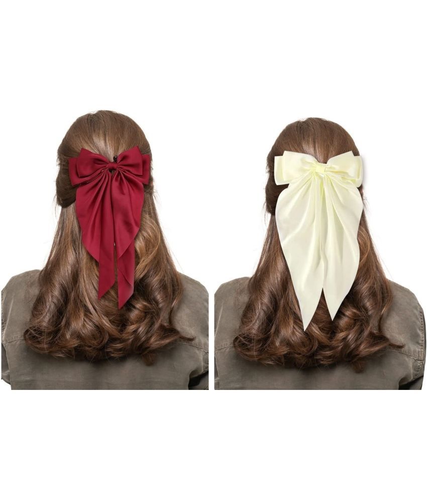     			Rhosyn Maroon Women's Hair Clip ( Pack of 2 )