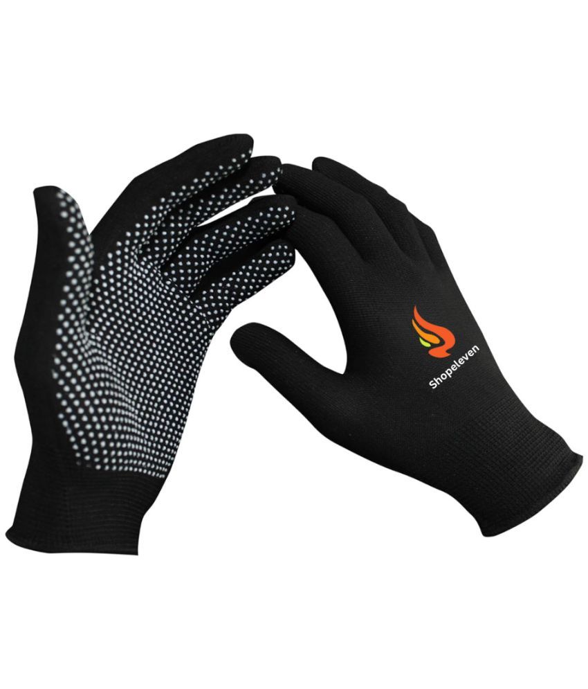     			Shopeleven Black Batting Gloves ( 1 Pair )