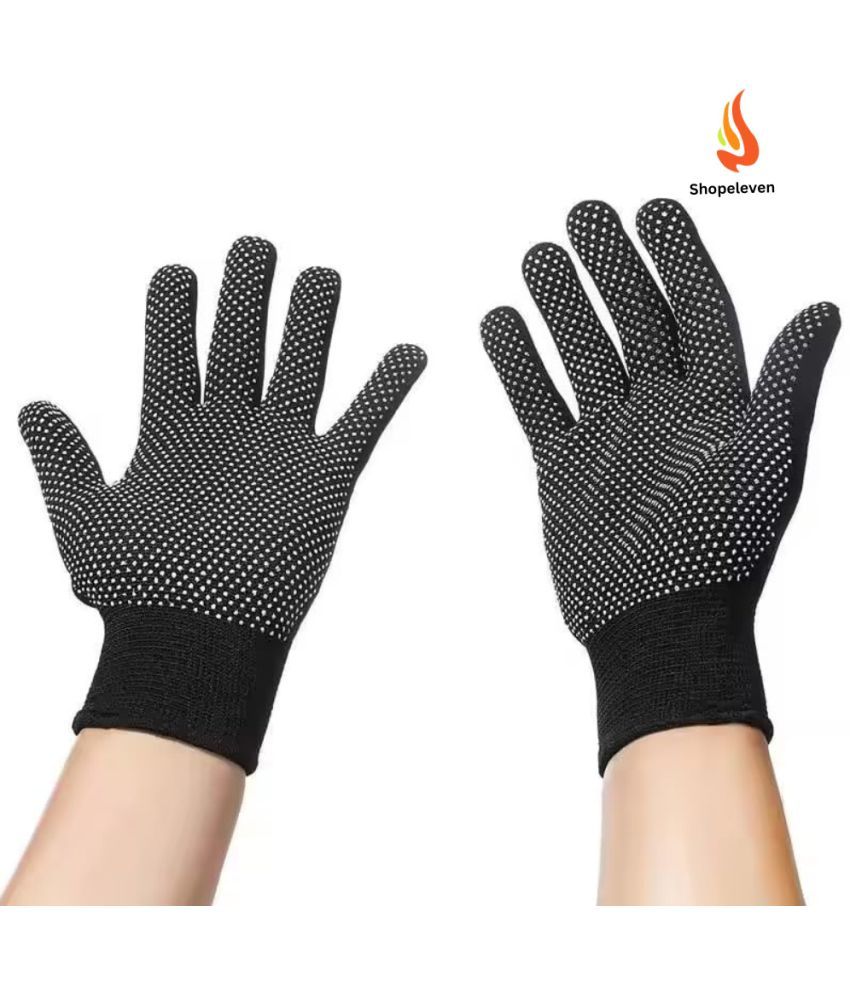     			Shopeleven Black Batting Gloves ( 1 Pair )