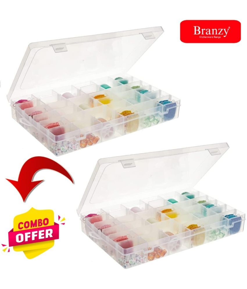     			BRANZY Plastic Transparent Multi-Purpose Container ( Set of 1 )