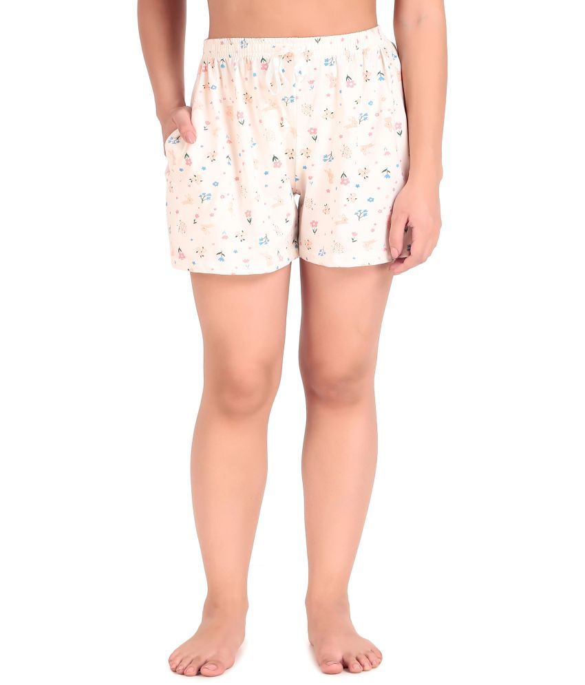     			CUSHEE Cotton Hot Pants - Off White Single