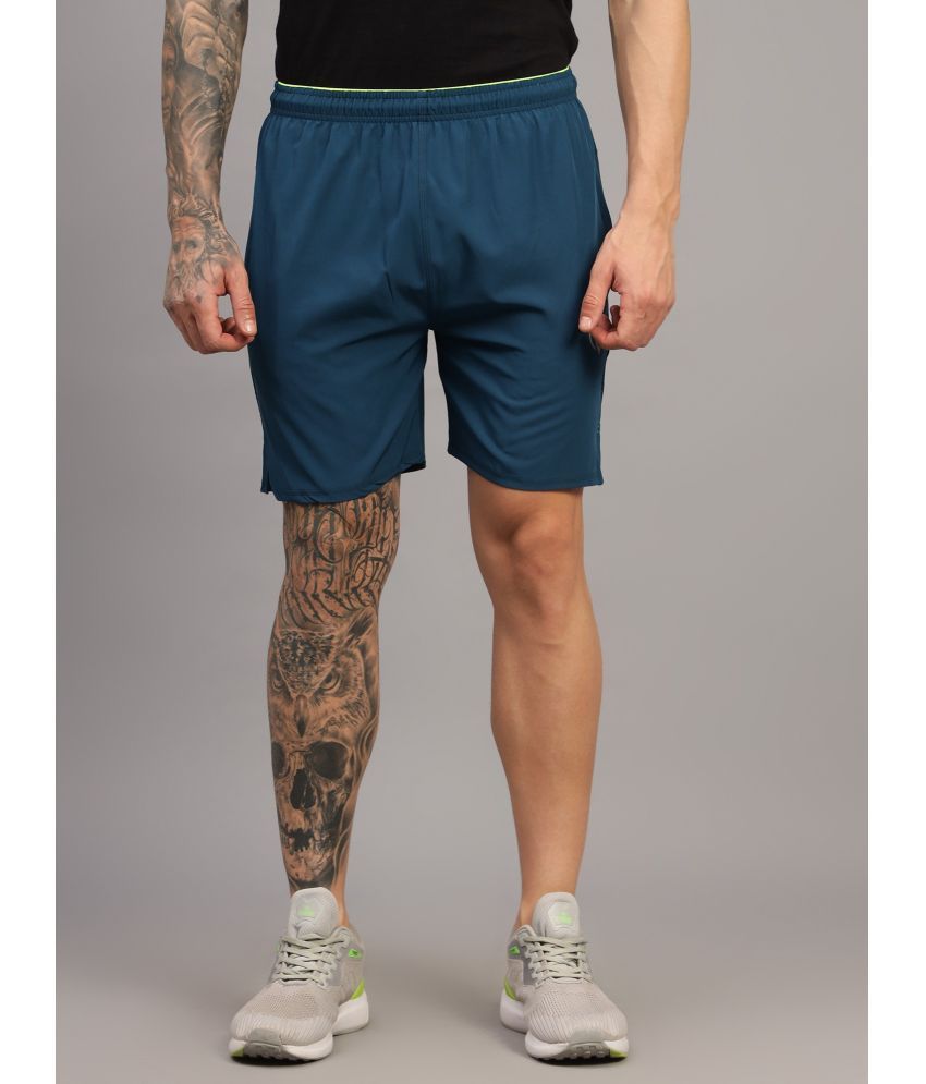     			Frencho Blue Polyester Men's Shorts ( Pack of 1 )