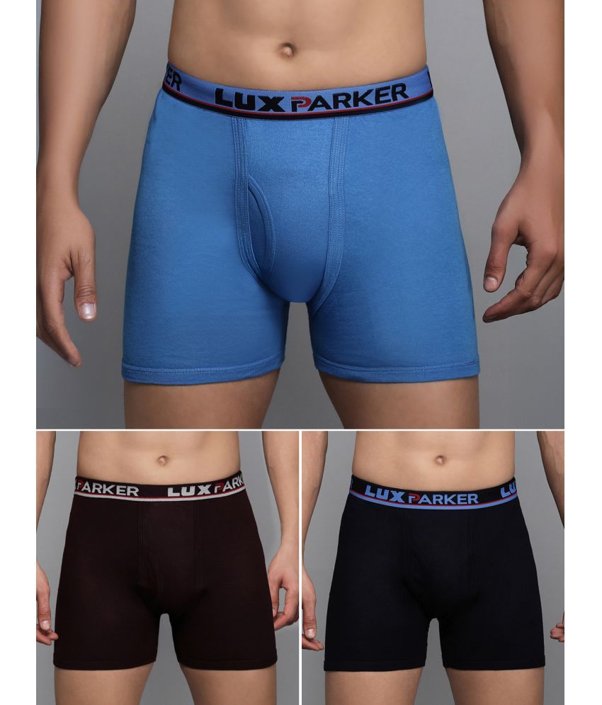     			LUX PARKER Pack of 3 Cotton Blend Trunks For Men's ( Multicolor1 )