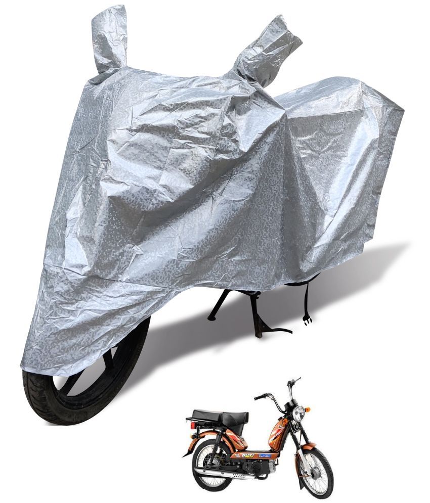     			Mockhe Bike Body Cover for TVS Heavy Duty Super XL ( Pack of 1 ) , Silver