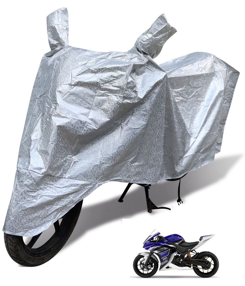     			Mockhe Bike Body Cover for Yamaha All Bike Models ( Pack of 1 ) , Silver