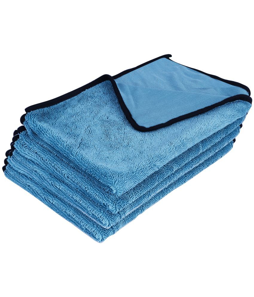     			Mockhe Blue 600 GSM Microfiber Cloth For Automobile ( Pack of 4 )