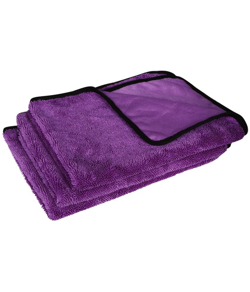     			Mockhe Purple 600 GSM Microfiber Cloth For Automobile ( Pack of 3 )