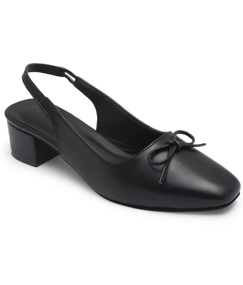     			Sneakersvilla Black Women's Mules Heels