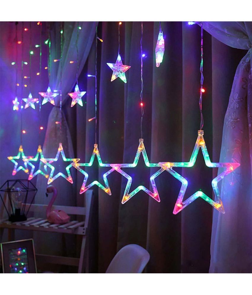     			Spark World Multicolor 3M Curtain String Light ( Pack of 1 )