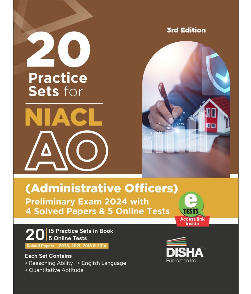     			20 Practice Sets for NIACL AO (Administrative Officers) Preliminary Exam 2024 with  4 Solved Papers & 5 online tests 3rd Edition