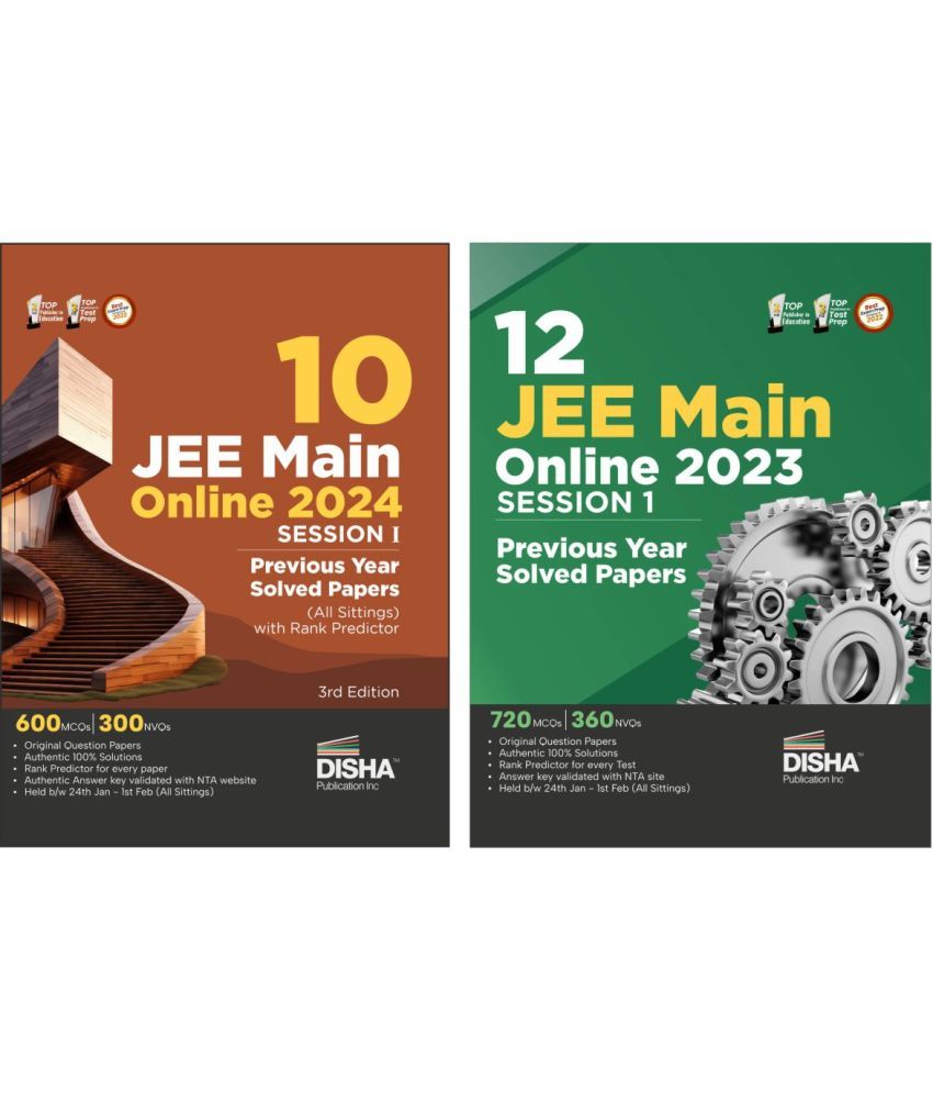     			Combo (set of 2 Books) 22 JEE Main Online 2024 & 2023 Session I Previous Year Solved Papers (All sittings) with Rank Predictor | PYQs for Physics, Che