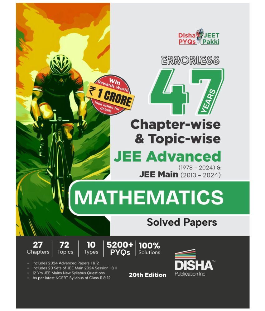     			Errorless 47 Years Chapter-wise & Topic-wise JEE Advanced (1978 - 2024) & JEE Main (2013 - 2024) MATHEMATICS Solved Papers 20th Edition | PYQ Question