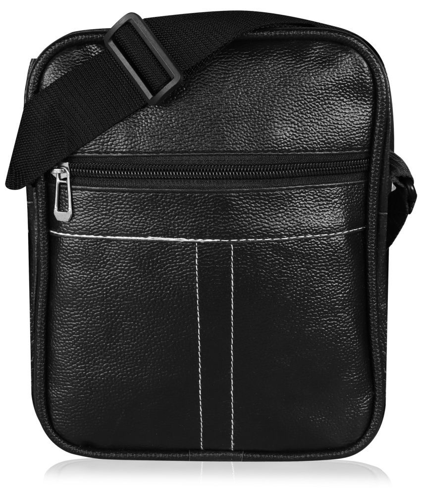     			HMCT Sling Bag Faux Leather Set of 1 ( Black )