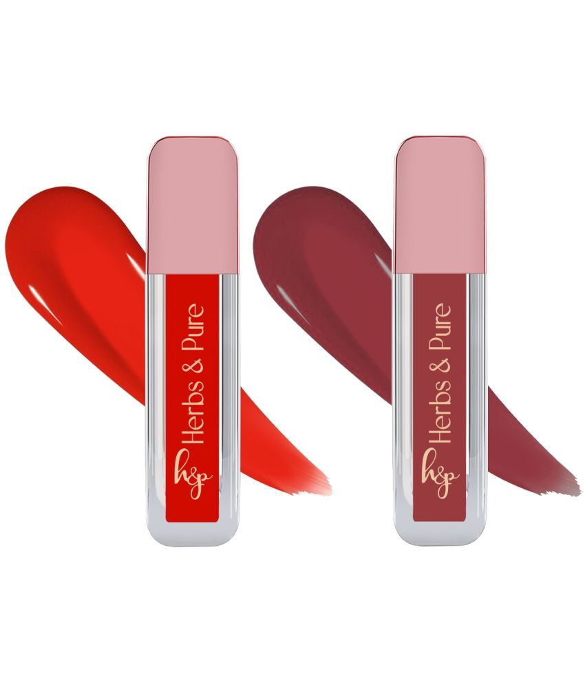     			Herbs and Pure Long Lasting, Hydrating,Bold and Vibrant, Matte Liquid Lipstick (Pack of 1 of 2, (4ml)