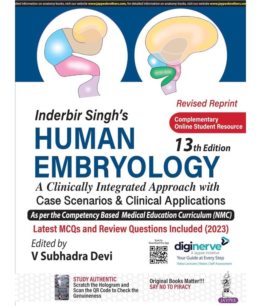     			Inderbir Singh's Human Embryology 13th Edition A Clinically Approach With Case Scenarios & Clinical Applications 2024