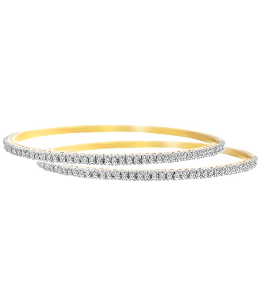     			JFL - Jewellery For Less Gold Bangle Set ( Pack of 2 )