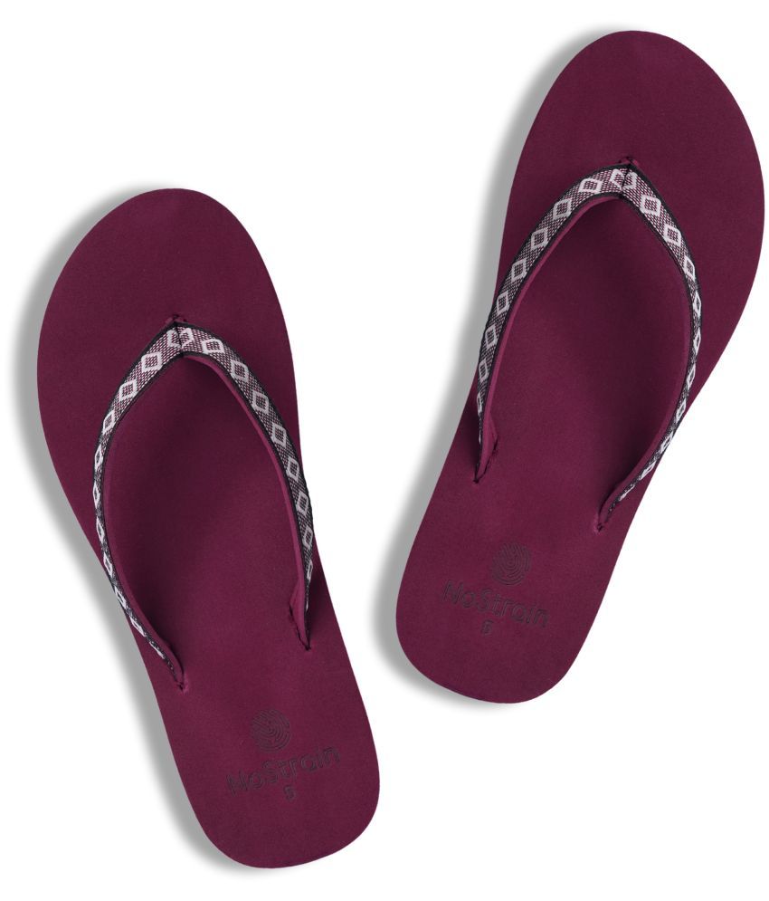     			NoStrain Maroon Women's Daily Slipper