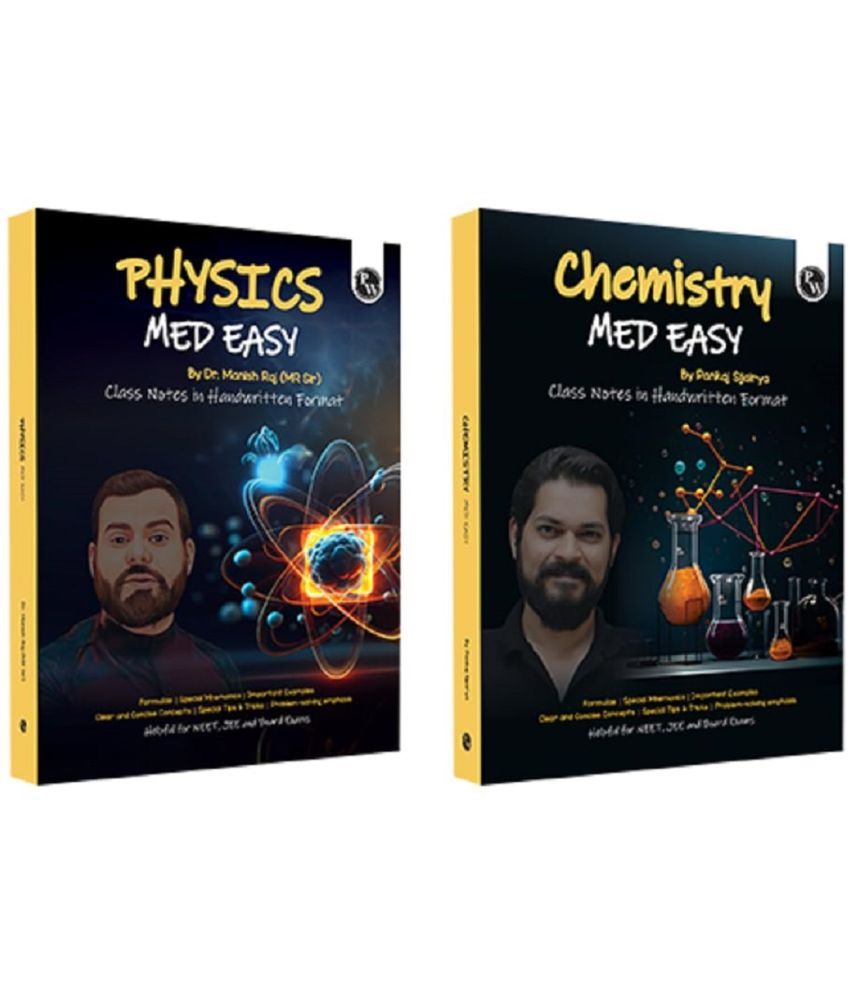     			PW Physics, Chemistry Med Easy | Notes, Formulas, Tips & Tricks for NEET/JEE & Board Exams | MR Sir, Pankaj Sir Handwritten Notes Combo Set of 2