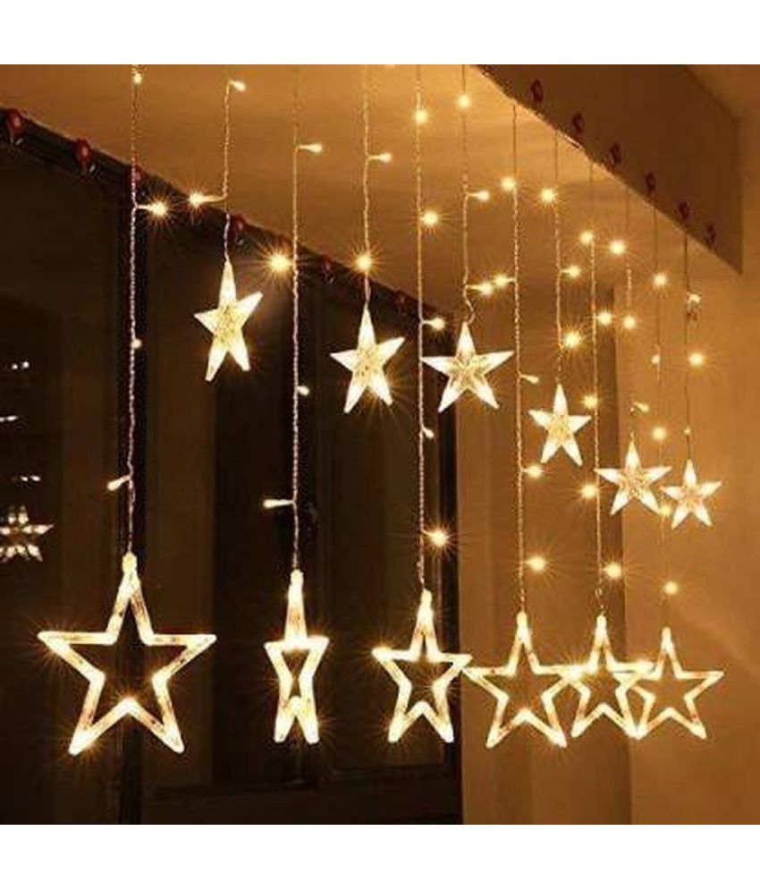     			Spark World Gold 10 Mtr Curtain String Light ( Pack of 1 )