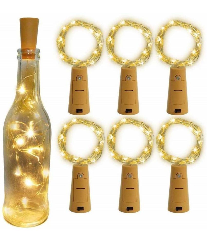     			Spark World Yellow 2Mtr Cork light ( Pack of 6 )