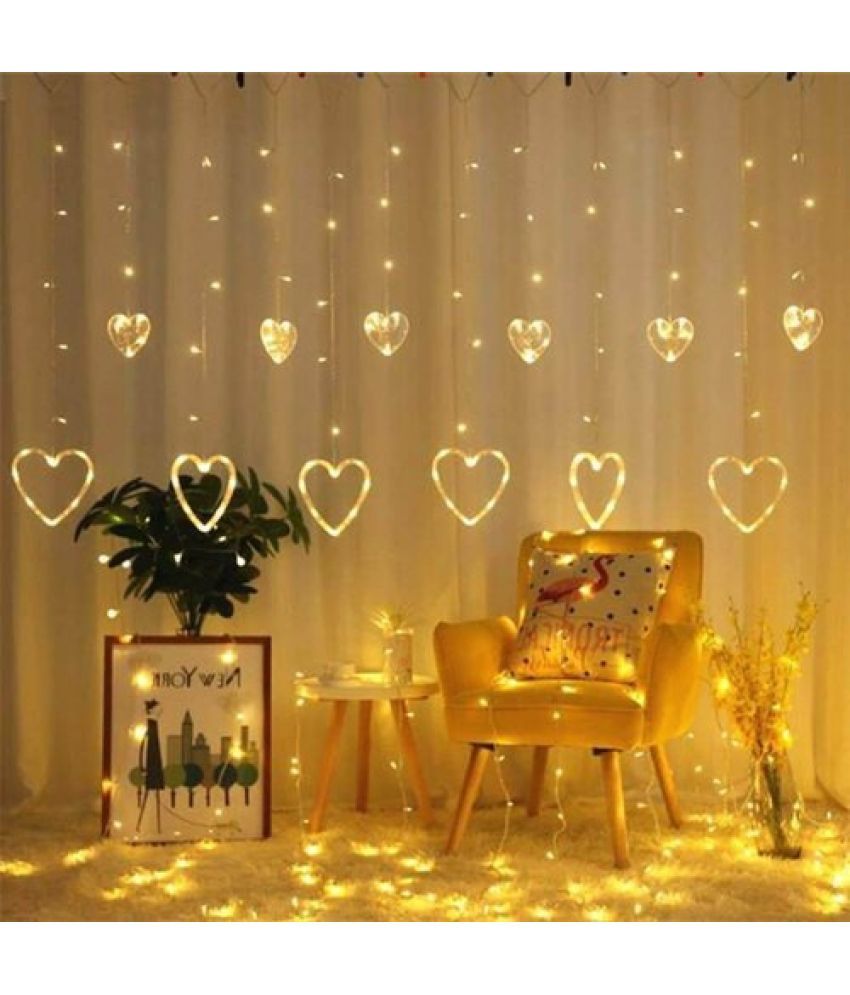     			Spark World Yellow 3M Curtain String Light ( Pack of 1 )