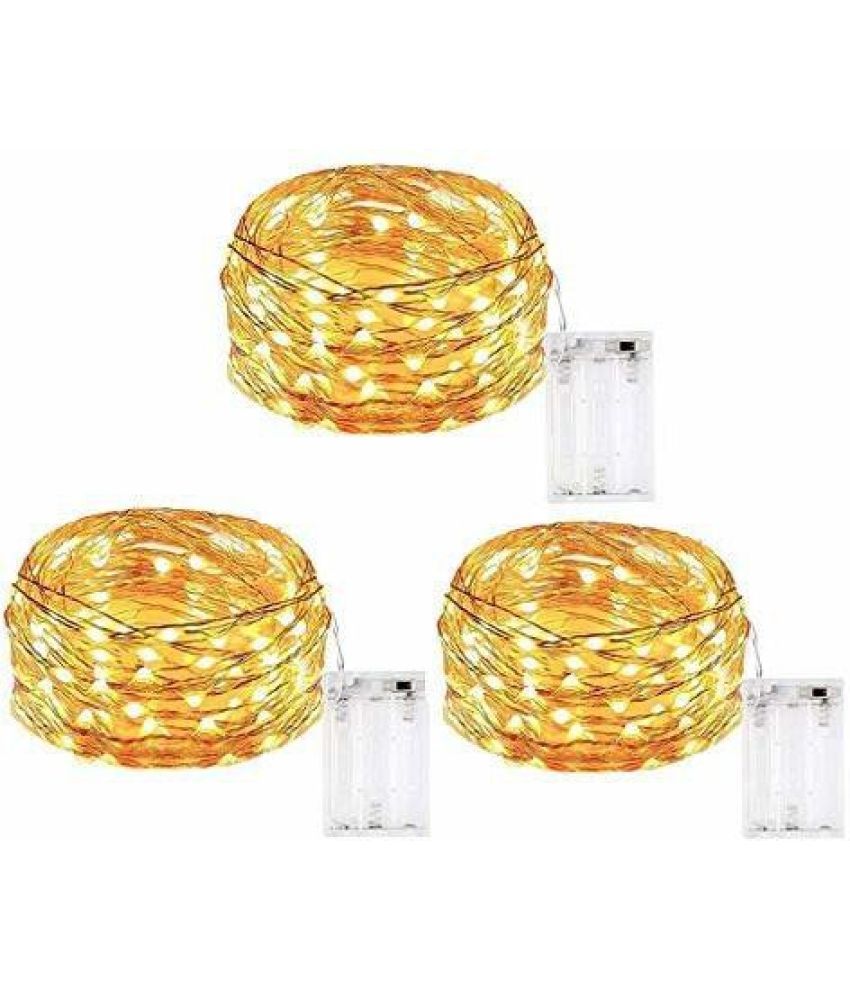     			Spark World Yellow 3M String Light ( Pack of 3 )