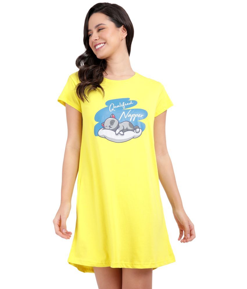     			snappyb Pack of 1 Cotton Women's T-Shirt ( Yellow )