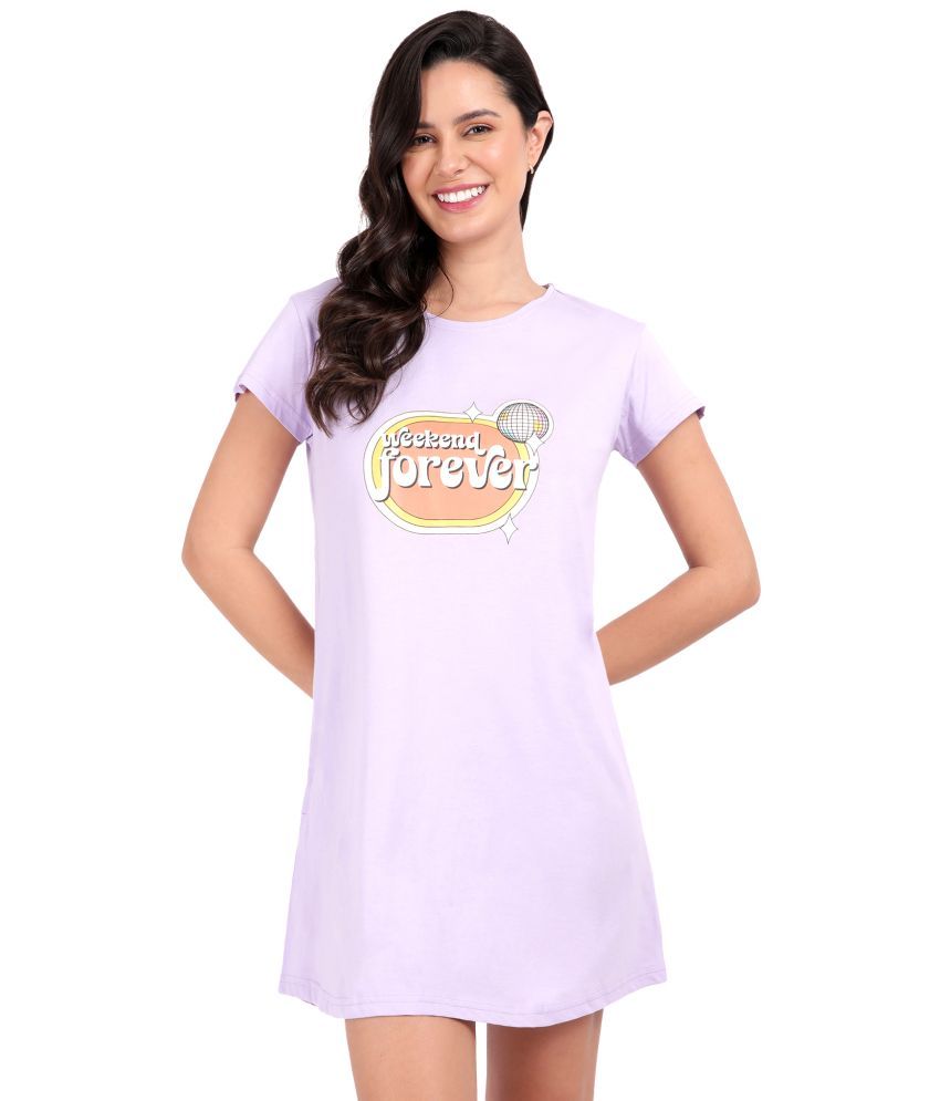     			snappyb Pack of 1 Cotton Women's T-Shirt ( Lavender )