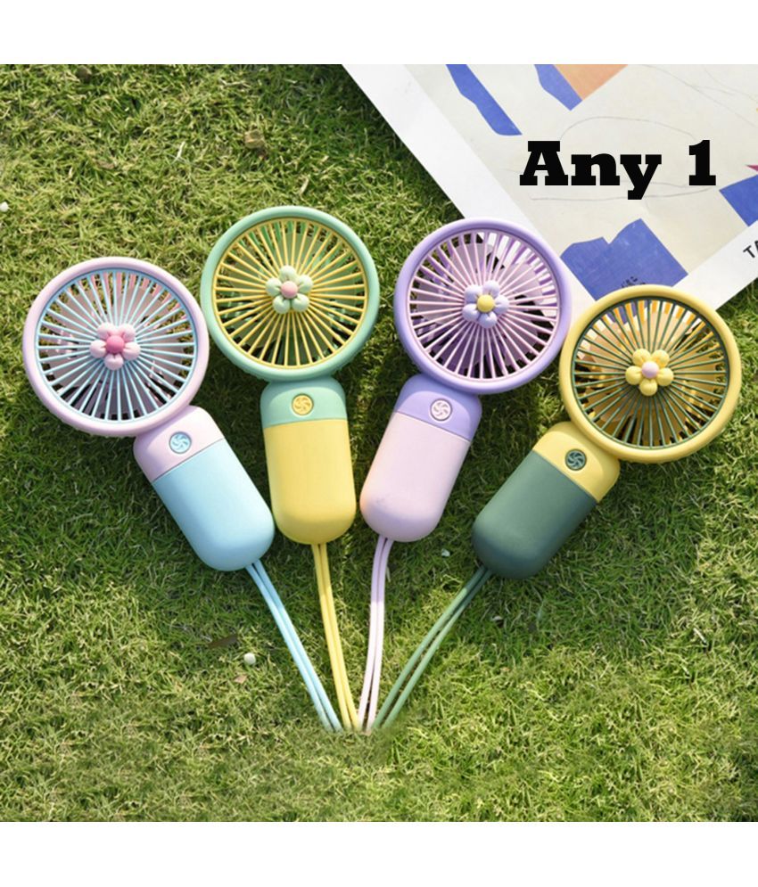     			3MADS ANY1 Cute Summer Rechargeable Handheld and Desktop Mini USB Fan