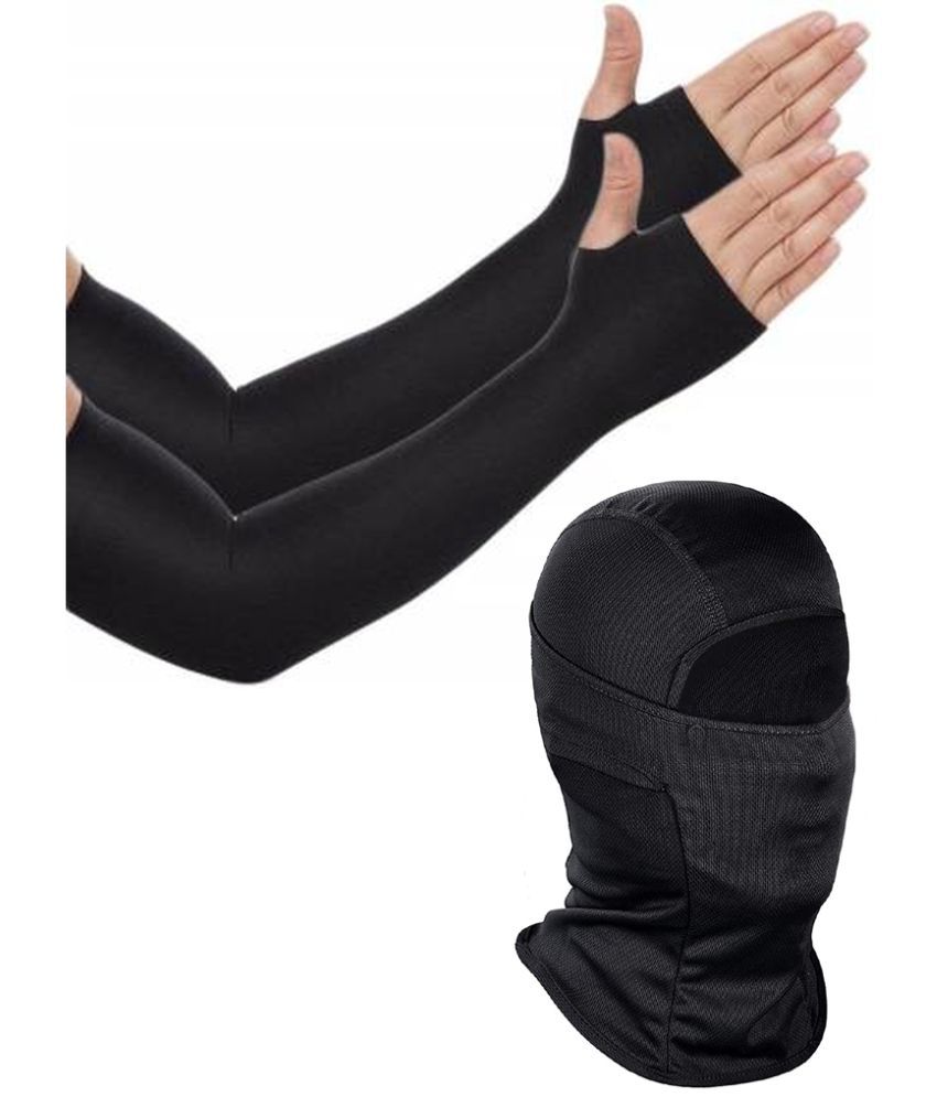     			Ben Toi Black Solid Riding Sleeves ( Single Set )