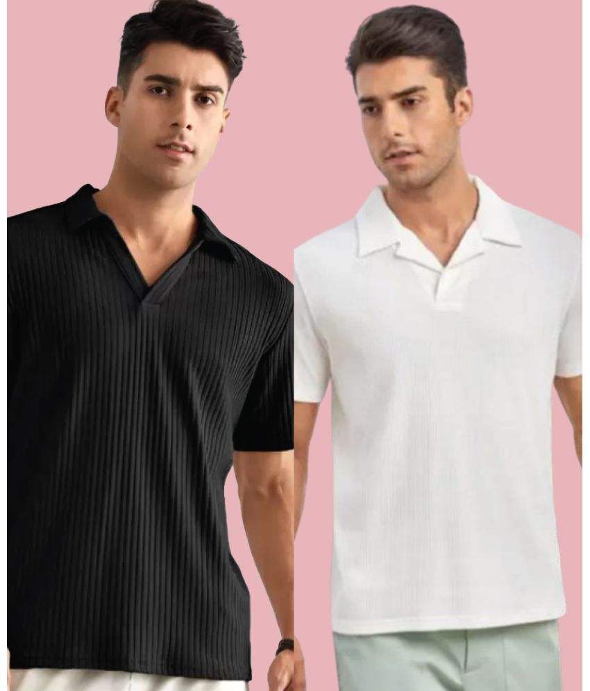     			Christy World Pack of 2 Polyester Regular Fit Solid Half Sleeves Men's Polo T Shirt ( Multicolor2 )