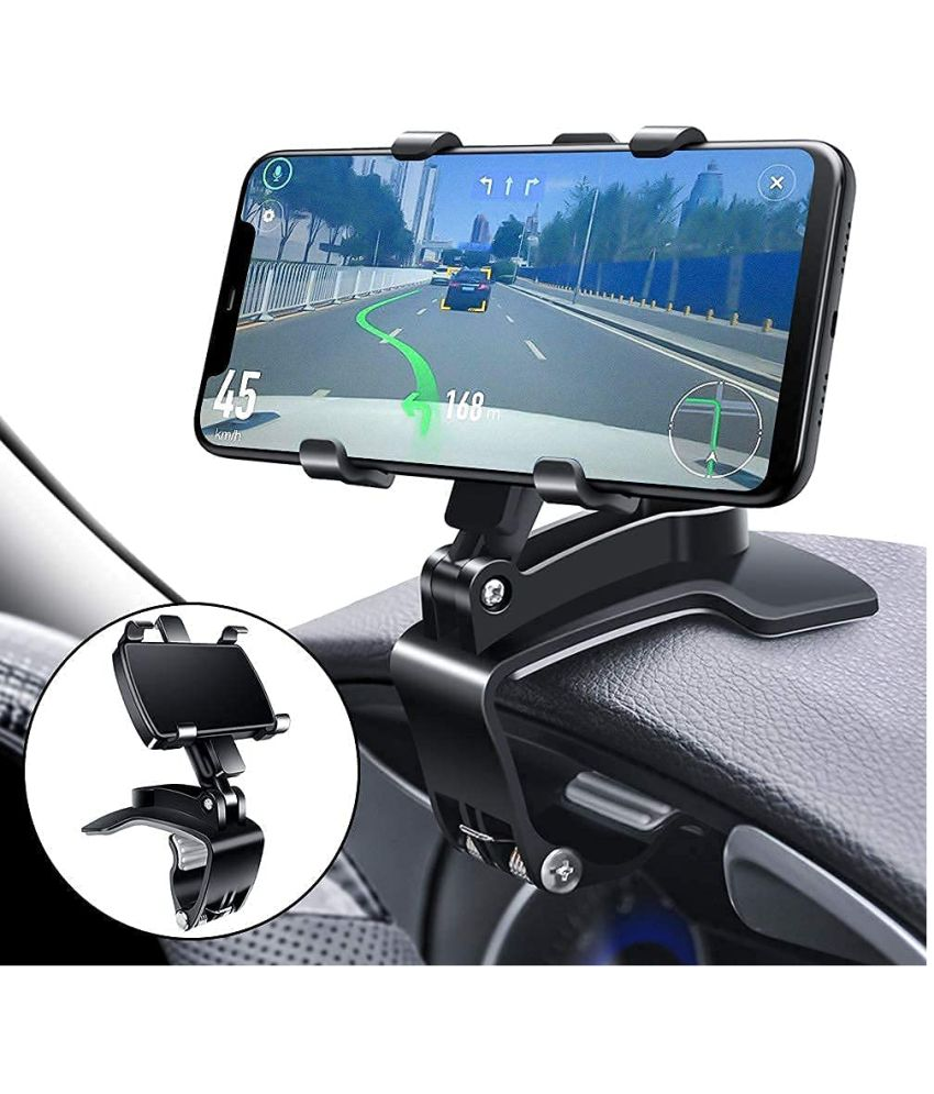     			DCZ Dashboard & Windshield Double Clamp Car Mobile Holder - Black