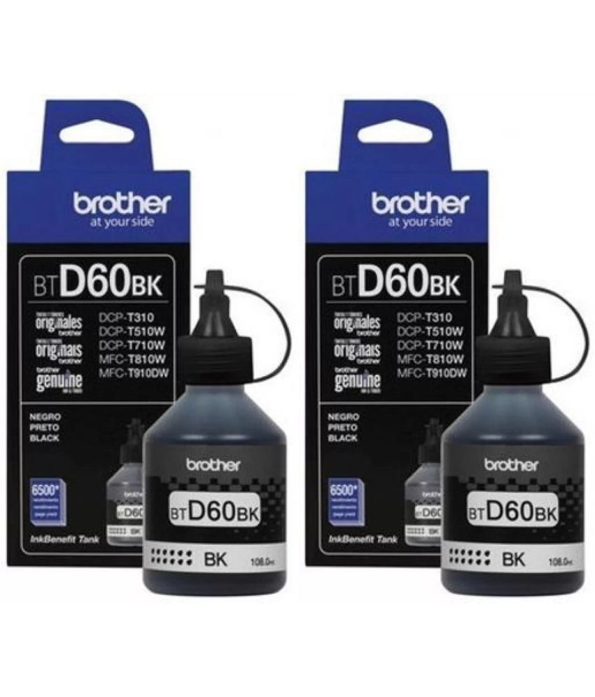     			KALAR Brother Ink For BT60D BK Black Pack of 2 Cartridge for DCP-T220, DCP-T420W, DCP-T520W, MFC-T920DW, DCP-T310, MFC-T910DW