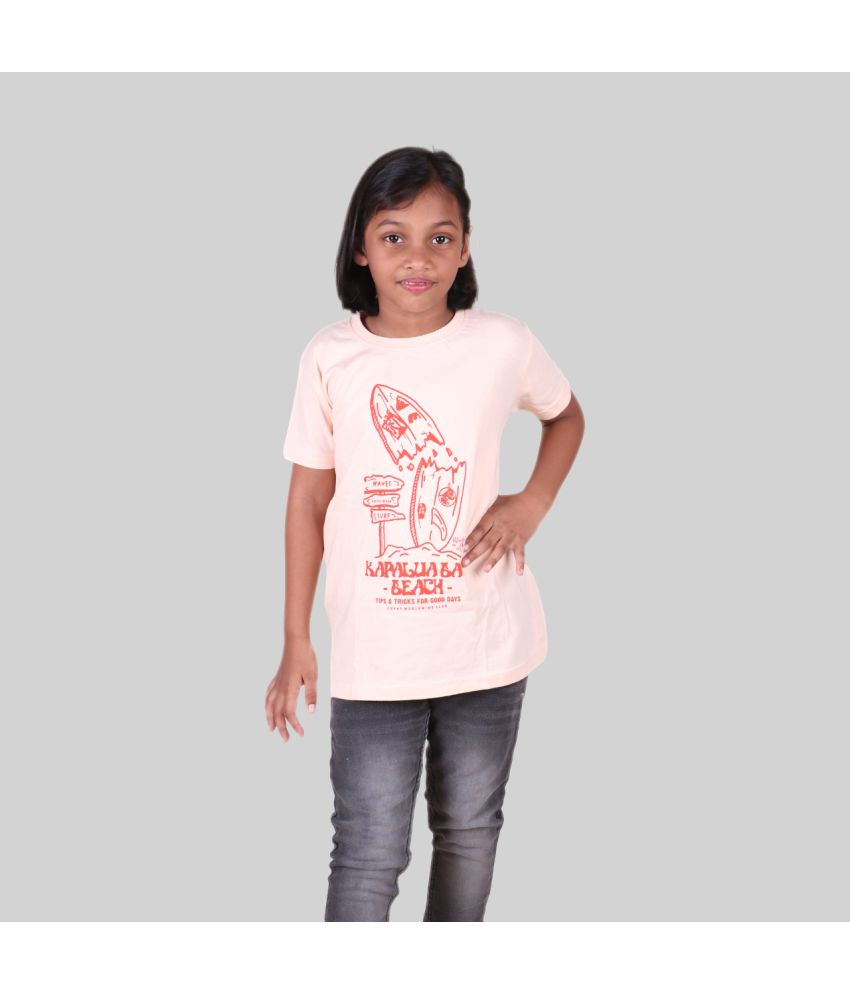     			Kidzee Kingdom Pack of 1 Girls Cotton T-Shirt ( Pink )